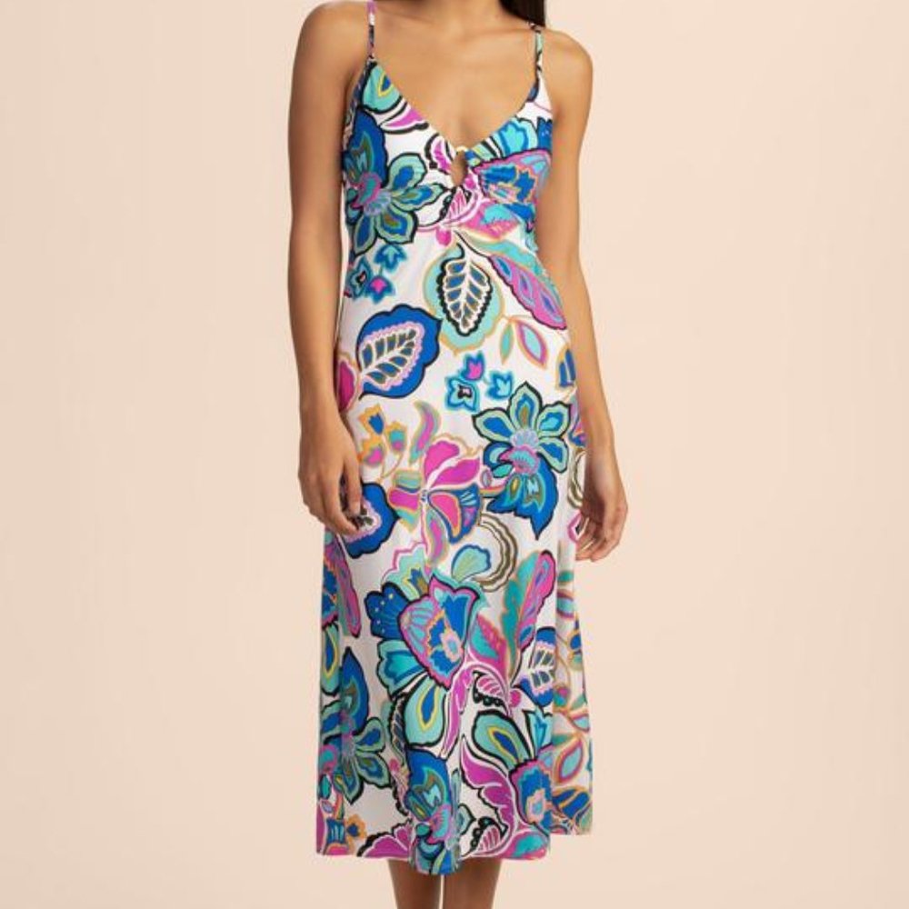 🦩Trina Turk MANDALAY  Midi DRESS 🦩1Lg left - Picture 3 of 6